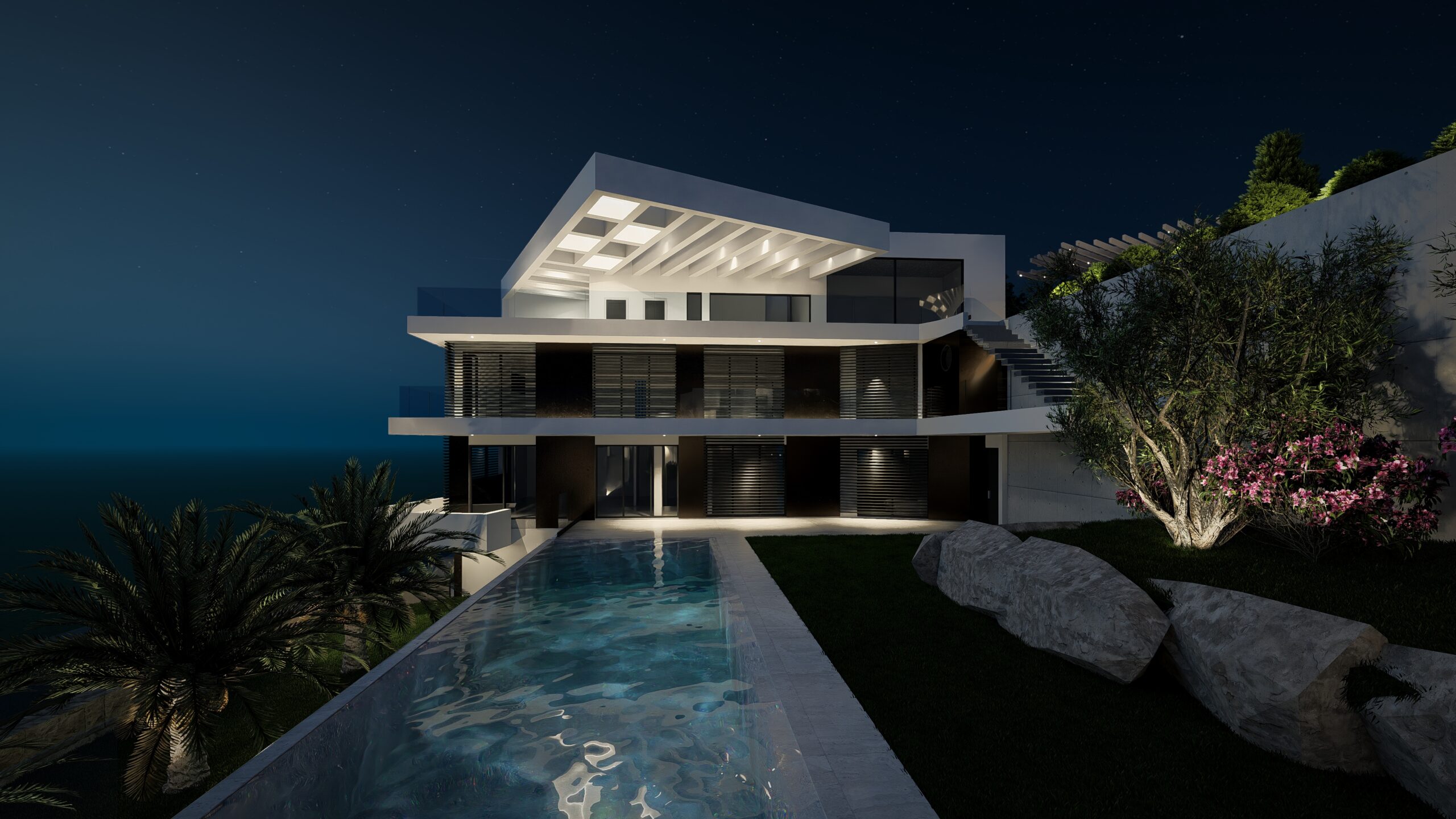LLA Architectural Lighting Cyprus Linealight Lighting design study Technical 3D Visualization and rendering Project management Smart Lighting